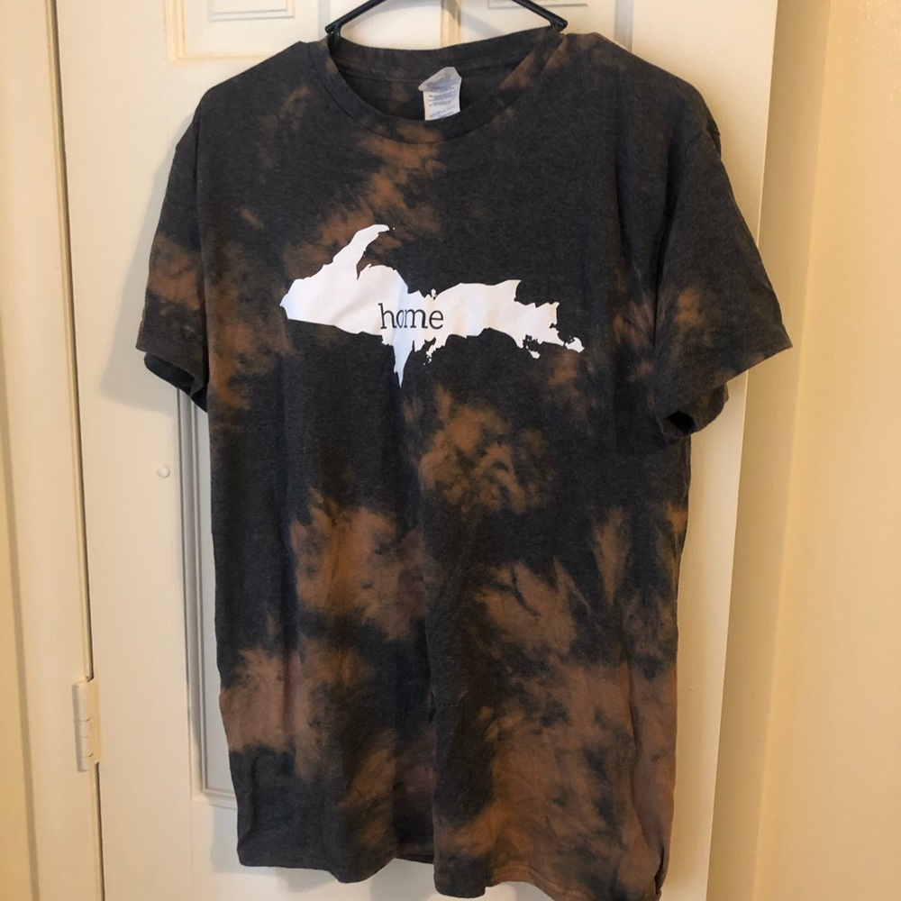 Upper Peninsula Yooper Bleach Dyed T-shirt